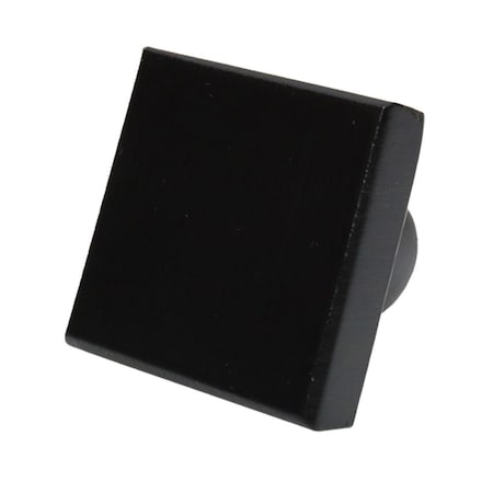 Emtek Rustic Modern Square 1-1/4 in Cabinet Knob Flat Black Bronze Finish 86662FB